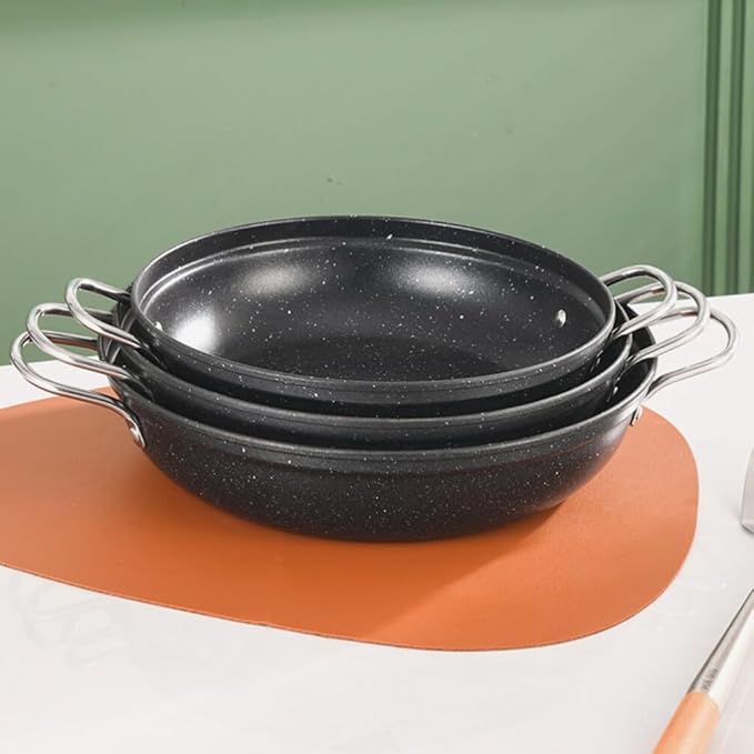 Alipis Korean Ramen Noodle Pot Portable Cooking Pot with Double Handles Nonstick Everyday Frying Pan for Home Outdoor