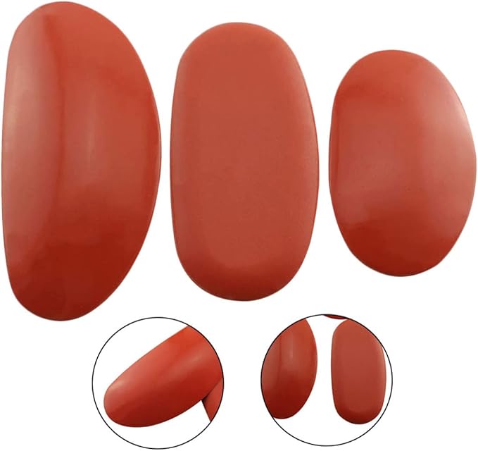 TOPPERFUN 2sets Mud Rib Sculptural Clay Tool for Clay Artists Pottery Ribs for Sculpting Smoothing and Shaping Comfortable Kidney Shape Design Red