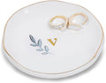 Personalized Ceramic Ring Dish, Initial Jewelry Tray for Rings, Earrings, Necklaces & Bracelets, Gift for Engagements, Birthdays, Holidays, Mom, Sister, Bridesmaid, Bride-to-Be, 4" Ring Plate