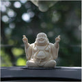 Buddha， Sculpture，Buddha Adornments buddha statue decoration 4" Happy Buddha Statue Ceramics Buddha Figurine And Collectibles Maitreya Home Decor, Car Decor, Yoga Zen Decor, East Asian Décor gifts ( S