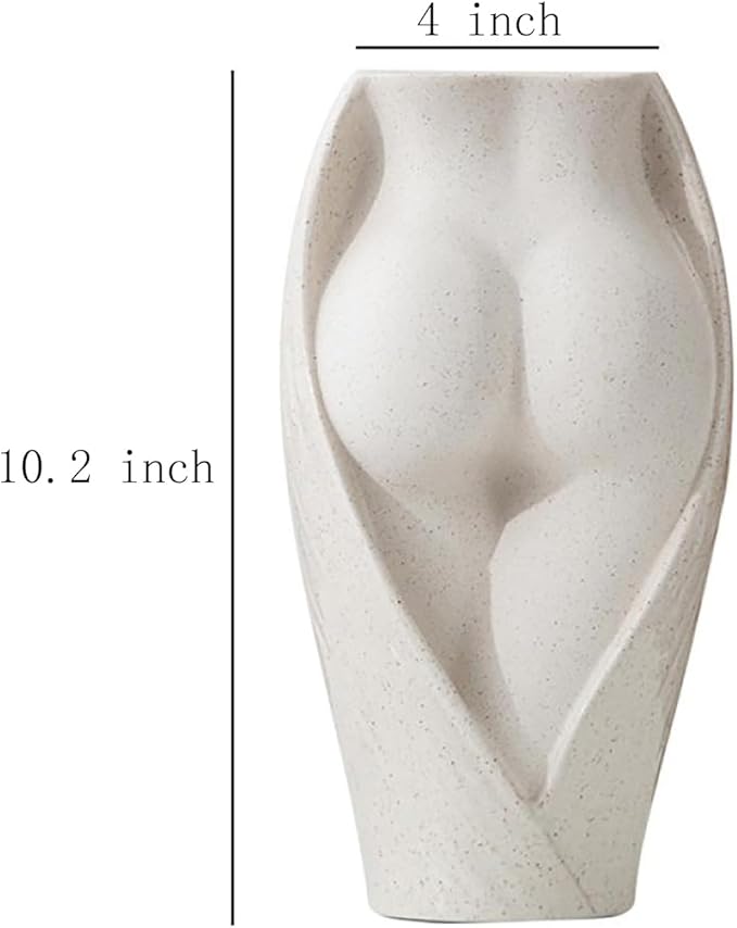 Gaolinci Sexy Human Body Vase Modern Ceramic Sculpture Flower Plant Holder Home Decoration Table Center Piece