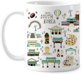 Korea Most Famous Landmarks Mug Pottery Ceramic Coffee Porcelain Cup Tableware