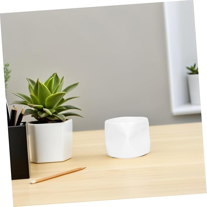 Ciieeo Mini Chinese Teacup: Ceramic Tea Serving Cup Mini Bowl for Teaware White Porcelain Irregular Shape Candle Holder