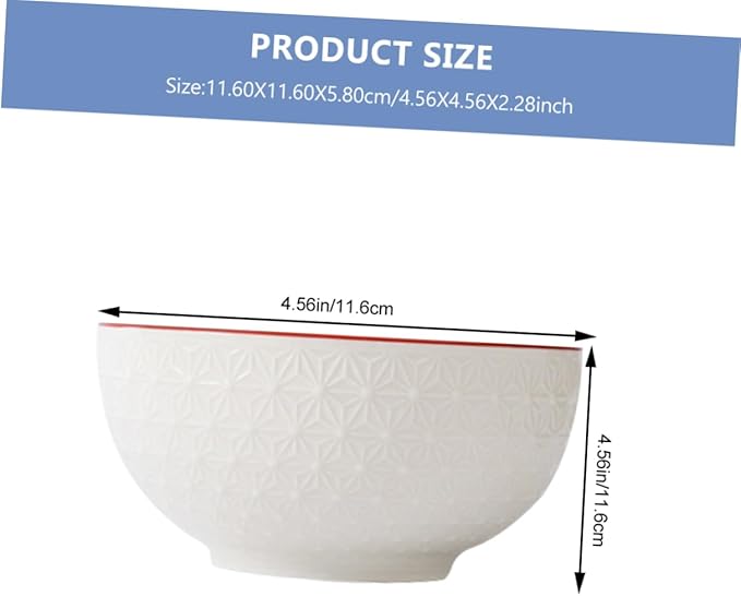 YARNOW 2pcs Decorative Ceramic Serving Bowls Multifunctional Salad Soup and Noodle Bowls Elegant Relief Design for Home Kitchen and Dining Room Use