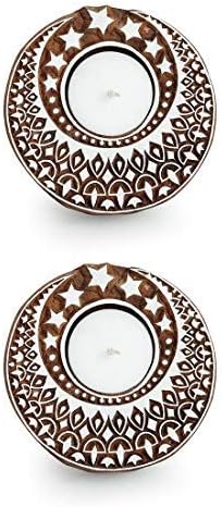 Western Eiderdown Presents Hand-Carved Blocks Tea-Light Holders (Set of 2, Sheesham Wood) - Decorative Tea Light Candle Holder for Home Décor Votive Tea Light Holder T Lite #Aport-198