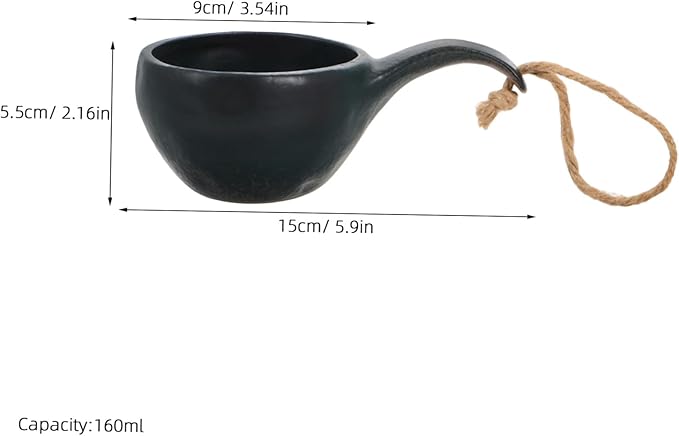 Retro Ceramic Snack Bowl with Handle Unique Japanese-style Serving Bowl for Soup Noodles and Tea for Home Decor and Kitchen Use