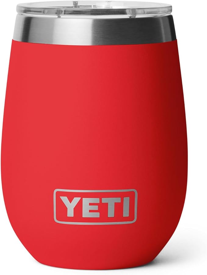 YETI Rambler 10 oz Wine Ceramic Lined Tumbler, Rescue Red