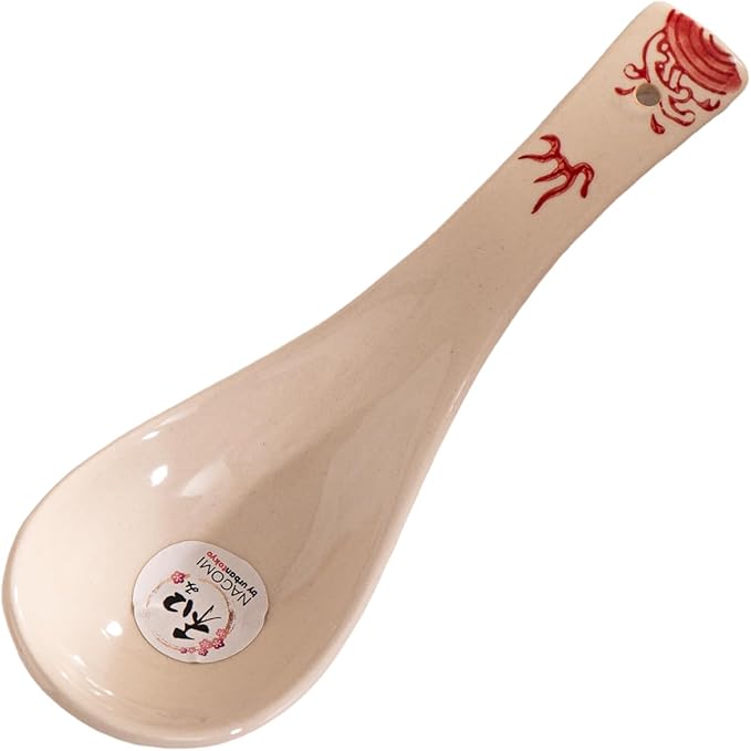 Urban Tokyo Japanese Kamameshi Style Ceramic Glazed Japanese Ramen Udon Pho Noodle Bowl With Spoon, Bamboo Lid, Chopsticks and Trivet 5 Piece Set (Red Dragon)
