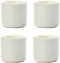 Ceramic Espresso Cups Set of 4-3oz Demitasse Cups for Coffee & Tea, No Handles, Durable & Dishwasher Safe (white, 4)