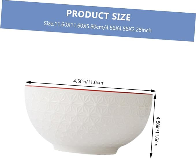 MERRYHAPY Ceramic Rice Bowl Square Shape Decorative Salad Bowl Set Home Kitchen Dinnerware