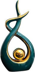 Zerodeko Ceramic Modern Abstract Art Statue for Home Decor Unique Table Ornament for Living Room and Dining Room Chic Abstract Sculpture for Bookshelf and Tv Cabinet and Design