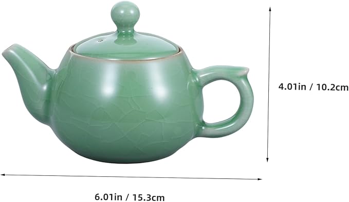 Garneck Artisan Crafted Ceramic Teapot and Cups Chinese Kung Fu Tea Set Porcelain Tea Brewing Set Traditional Home Decor