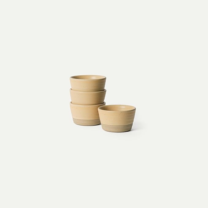 Mora Mini Ramekins Set of 4, 8oz Ceramic Pottery Baking Dishes - Microwave, Oven and Dishwasher Safe - Merrigold