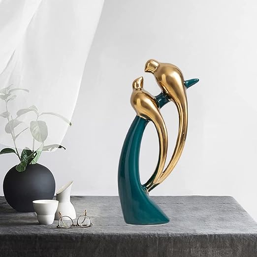 Modern Ceramic Abstract Animals Statues Living Room Sculpture Artistic Desktop Decoration Home Office Wine Cellar Creative Ornaments-A(B)