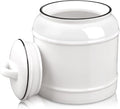 10cup/85oz Ceramic Jar for Dry Food Storage Containers, Airtight Cookie Jar with Lids, Porcelain Ceramic Canister for Kitchen Countertop Pantry Farmhouse Store Flour Sugar Bean Candy (White)