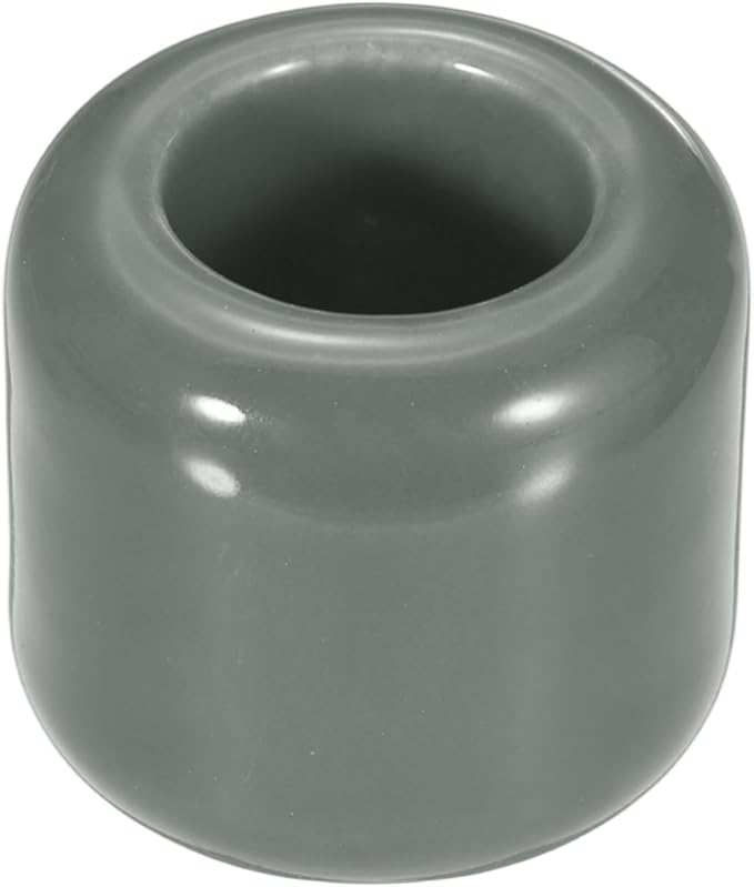 uxcell Ceramic Chime Candle Holders, Small Ceramic Candle Holders for Birthday Parties Dinners Weddings Table Centerpiece Gatherings Anniversaries Occasions, Gray