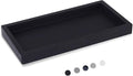 Small Silicone Bathroom Vanity Tray Rectangle Soap and Sponge Holder Kitchen Sink Organizer for Scrubber, Lotion Bottles, Perfume, Jewelry, Candle, Key Trinket Ring, Black