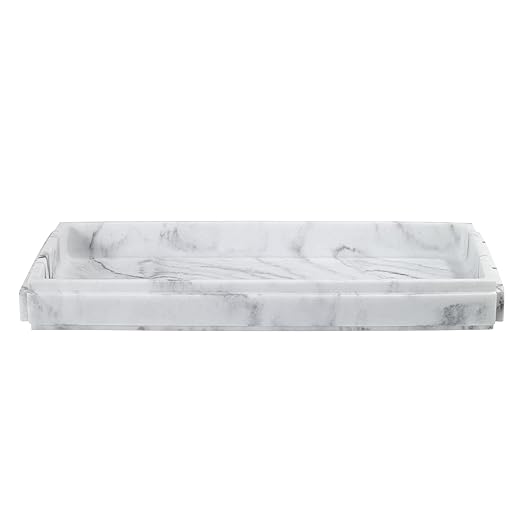 Avanti Linens - Vanity Tray, Resin Countertop Organizer, Marble Inspired Bathroom Decor (Catania Collection)