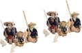 Mikikit 6pcs Ceramic Fisherman Figurines for Fish Tank Decor Miniature Fisherman Statue for Bonsai and Aquarium Lifelike Asian Sculpture Chinese Retro Style Landscape Ornaments