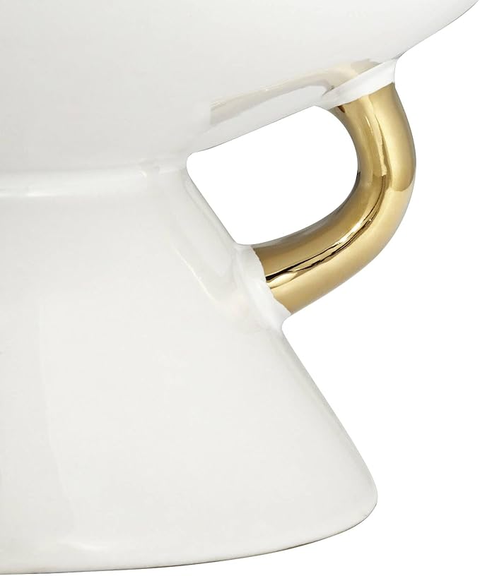 Studio 55D Empress 10 3/4" Wide Shiny White Ceramic Bowl
