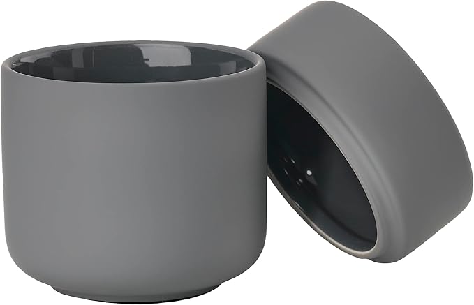 Zone Denmark Ume Taupe Cosmetic Jar - Elegant and Functional Storage Solution for Your Beauty Essentials, Infusing Scandinavian Design into Your Vanity Space (Grey)