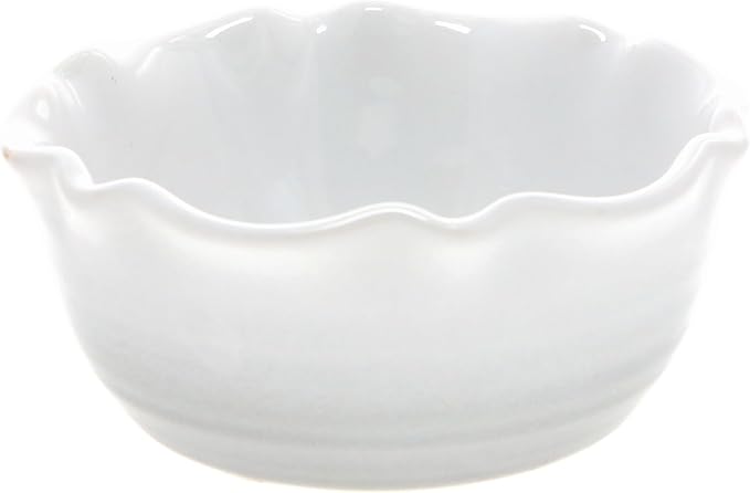 Pavilion Gift Company - Eat Well, Laugh Often - 4.5" Ceramic Bowl With Bamboo Serving Spoon Neutral Ombre Kitchen Serveware Housewarming Gift Hostest Host Present