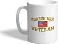 Custom Coffee Mug 11 Ounces American Veteran Korean War A Countries Flags Ceramic Tea Cup Design Only