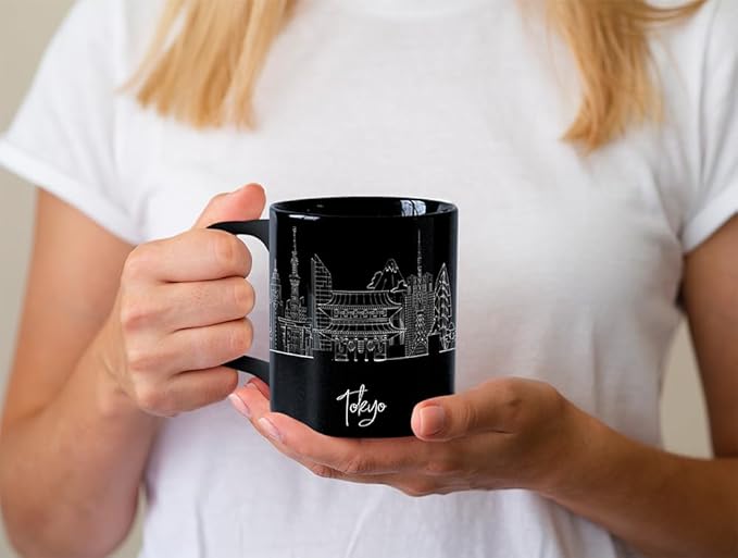 Tokyo Skyline Ceramic Mug, Asia Keepsake 11oz White Mug, Custom Coffee Cup, Gift For Birthday, Asia Skyline Coffee Cup, Mugs for Women, Personalized Coffee Mugs