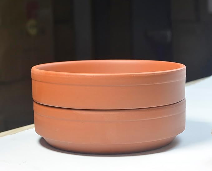 Qianshaguo Bowl zisha Clay Stone for Cooking Dolsot Bibimbap Soup Exclusive Range Unglazed Earthen (Yixing set of 2 bowls)