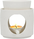 White Burner, Ceramic Tealight Warmer, Scented Oil Diffuser, White Ceramic Tea Light Candle Holder