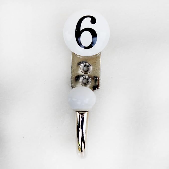 IndianShelf Pack of 3 White Ceramic, Zinc Decorative Cute Hooks for Hanging Coats, Jackets, Leash, Hat, Towel, Backpack, Purse, Handbag