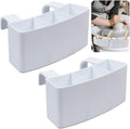 WEBEEDY 2 PCS Pottery Wheel Organizer Ceramic Tool Stand with Adjustable Slots Universal White Plastic Storage Rack for Sculpting Clay Tools Ceramics Studio Home Workshop Christmas Decoration