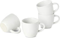 HASENSE Ceramic 3 OZ Espresso Cups, Porcelain Espresso Demitasse Cups Set of 4 for Double shot, Lungo and Ristretto, Tiny Italian Expresso Shot Coffee Mugs for Home and Office, White