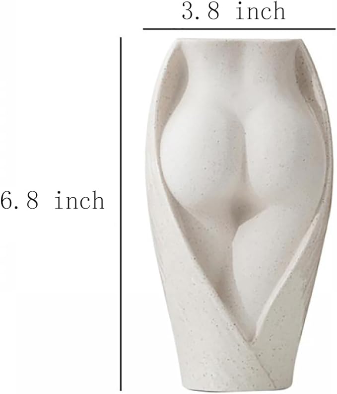 Gaolinci Sexy Human Body Vase Modern Ceramic Sculpture Flower Plant Holder Home Decoration Table Center Piece