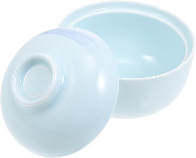 Japanese Green Porcelain Egg-shaped Soup Bowl Creative Ceramic Dessert Dish for Home Kitchen Use and Dining Table for Serving Noodles Salads