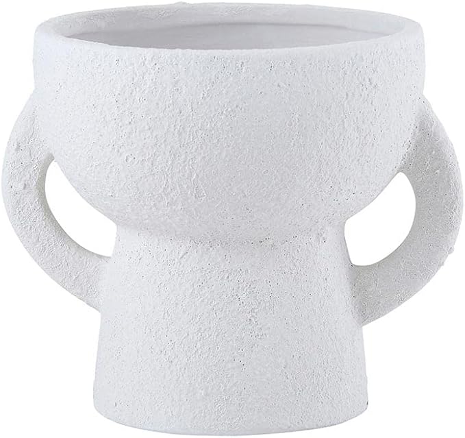 Santa Barbara Design Studio Vases for Home and Office Décor Ceramic Flower Vase, Short, White