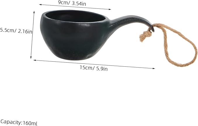 Japanese Porcelain Soup Bowl Set with Handle Ceramic Snack Bowl for Outdoor Dining Camping and Casual Gatherings