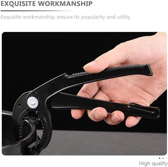 Pot Holder Clip Non-Slip Stone Pot Clamp Tongs Heat Resistant Cooking Gripper for Korean Wok and Hot Pan Use 8.26X3.14X1.18In