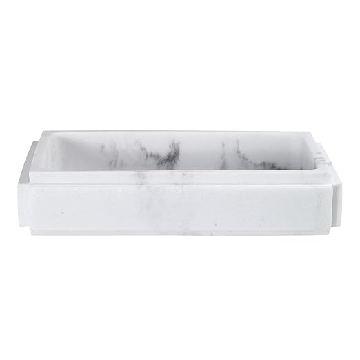 Avanti Linens - Soap Dish, Resin Counertop Decor, Marble Designed Bathroom Accessories (Catania Collection)