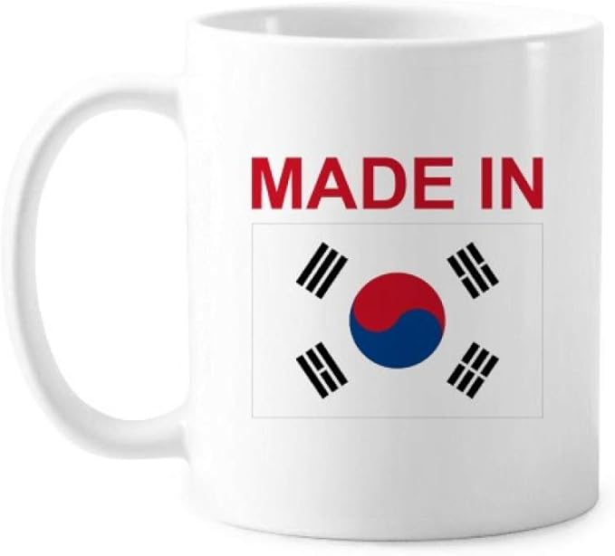 Made In South Korea Country Love Mug Pottery Ceramic Coffee Porcelain Cup Tableware