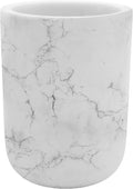 Toothbrush Holder Polyresin Toothbrush Organizer,Marble Style Bathroom Accessories,Toothpaste Holder Makeup Brushes Cup Razors Holder for Bathroom Vanity Countertop,Ideal for Home,Hotel