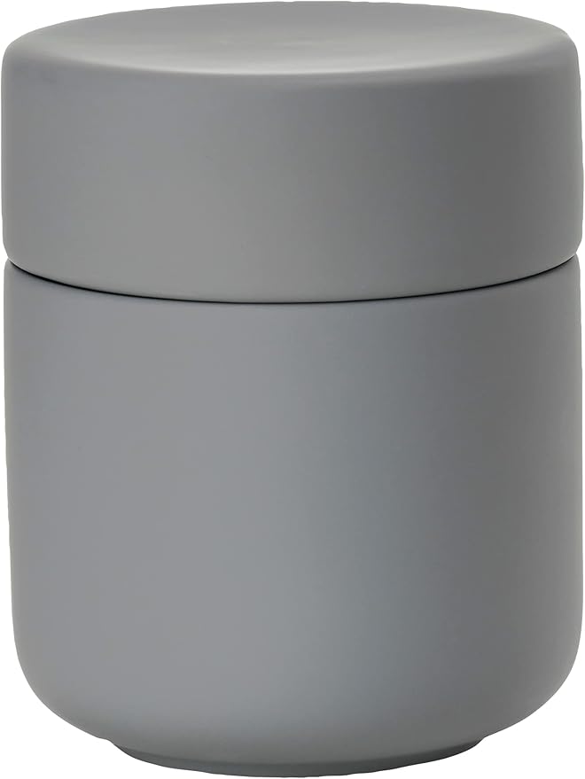 Zone Denmark Ume Taupe Cosmetic Jar - Elegant and Functional Storage Solution for Your Beauty Essentials, Infusing Scandinavian Design into Your Vanity Space (Grey)