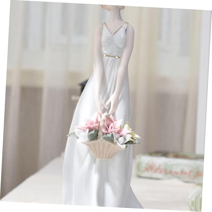 GLEAVI Handmade Ceramic Figure Unique Home Adornment Cute Office Decor Delicate Room Ornament