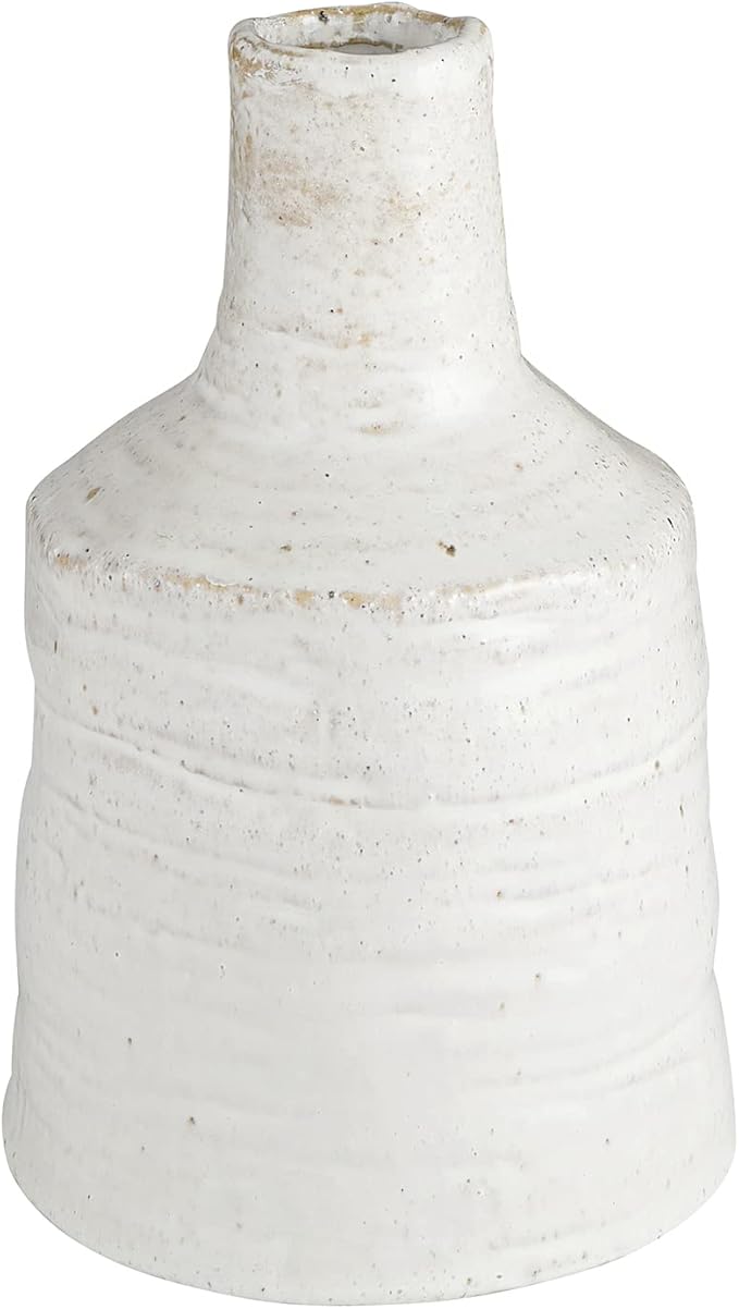 Santa Barbara Design Studio Pure Design Modern Ceramic Pottery Vase for Home Decor, 8-Inches High, White