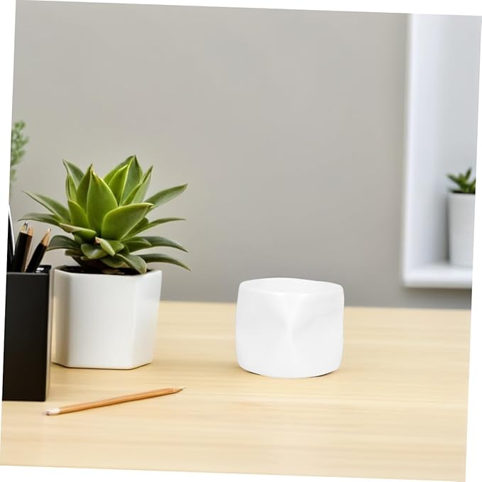 Mobestech Chinese Cup: Mini White Porcelain Irregular Shape Candle Holder Ceramic Serving Cup Mini Bowl