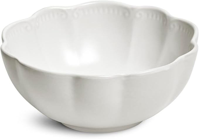 Sango Bethany 12 Pieces Scalloped White Plates & Bowls Set