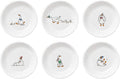 SOCOSY Super Cute Cartoon Animal Pattern Ceramic Sauce/Seasoning/Sushi Soy Dipping Bowl/Appetizer Plates/ Serving Dish Set (6)-Goose