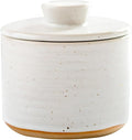 Premium Ceramic Butter Crock with Water Seal | Large 3-Stick Capacity Farmhouse French Butter Keeper | Speckled Stoneware & Natural Clay | Gift-Ready Packaging, Keeps Butter Soft & Spreadable