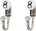 IndianShelf 2 Ceramic, Zinc Decorative Cute Hooks for Hanging Coats, Jackets, Leash, Hat, Towel, Backpack, Purse, Handbag for Home Styling -White