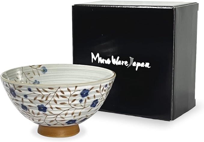 Traditional Style Japanese Ceramics Rice Bowl Chawan Pottery, Dishwasher Microwave Safe Made in Japan (Kohiki Kozakura, Medium (oohira))
